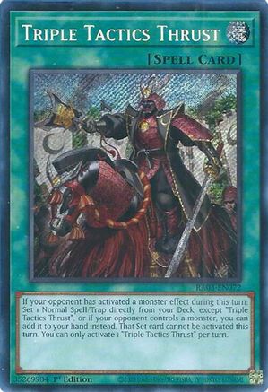 Image of Triple Tactics Thrust (Secret Rare) (RA03-EN072) - Quarter Century Bonanza 1st Edition