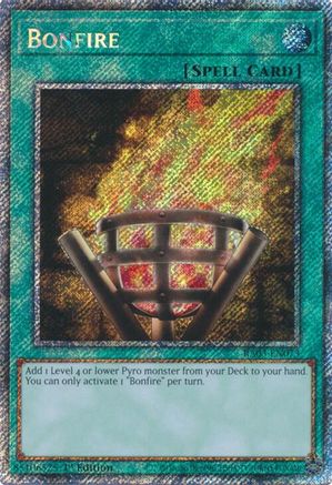 Image of Bonfire (Platinum Secret Rare) (RA03-EN073) - Quarter Century Bonanza 1st Edition