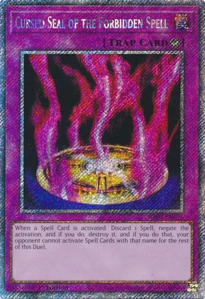 Image of Cursed Seal of the Forbidden Spell (Platinum Secret Rare) (RA03-EN076) - Quarter Century Bonanza 1st Edition