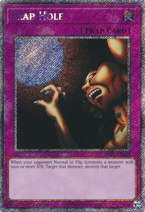Image of Trap Hole (Platinum Secret Rare) (RA03-EN085) - Quarter Century Bonanza 1st Edition