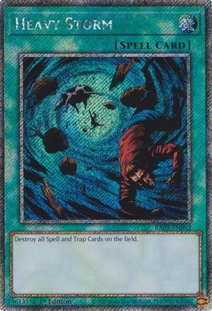 Image of Heavy Storm (Platinum Secret Rare) (RA03-EN092) - Quarter Century Bonanza 1st Edition