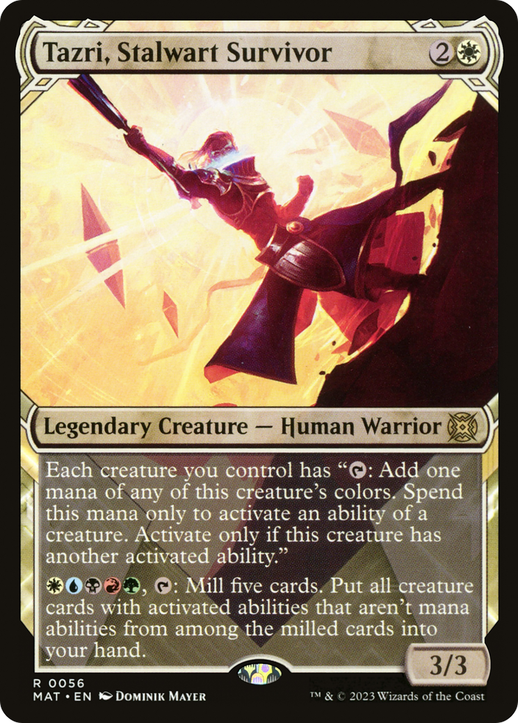 Image of Tazri, Stalwart Survivor (Showcase) (MAT-056) - March of the Machine: The Aftermath: (Showcase) Foil