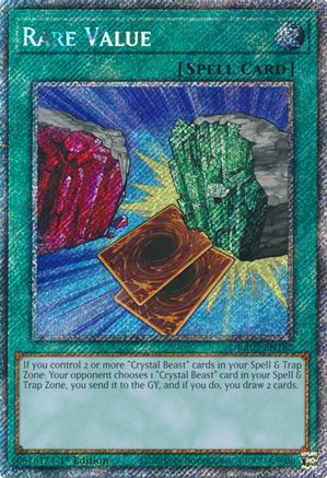 Image of Rare Value (Platinum Secret Rare) (RA03-EN182) - Quarter Century Bonanza 1st Edition