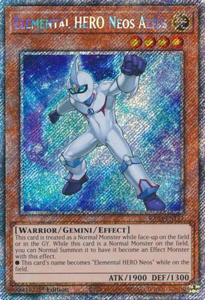 Image of Elemental HERO Neos Alius (Platinum Secret Rare) (RA03-EN184) - Quarter Century Bonanza 1st Edition