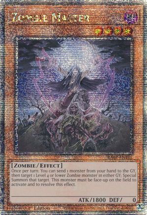Image of Zombie Master (Quarter Century Secret Rare) (RA03-EN185) - Quarter Century Bonanza 1st Edition