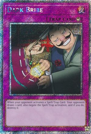 Image of Dark Bribe (Platinum Secret Rare) (RA03-EN187) - Quarter Century Bonanza 1st Edition