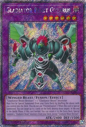 Image of Gladiator Beast Gyzarus (Platinum Secret Rare) (RA03-EN198) - Quarter Century Bonanza 1st Edition
