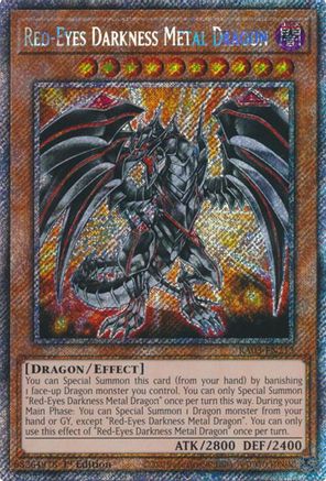 Image of Red-Eyes Darkness Metal Dragon (Platinum Secret Rare) (RA03-EN212) - Quarter Century Bonanza 1st Edition