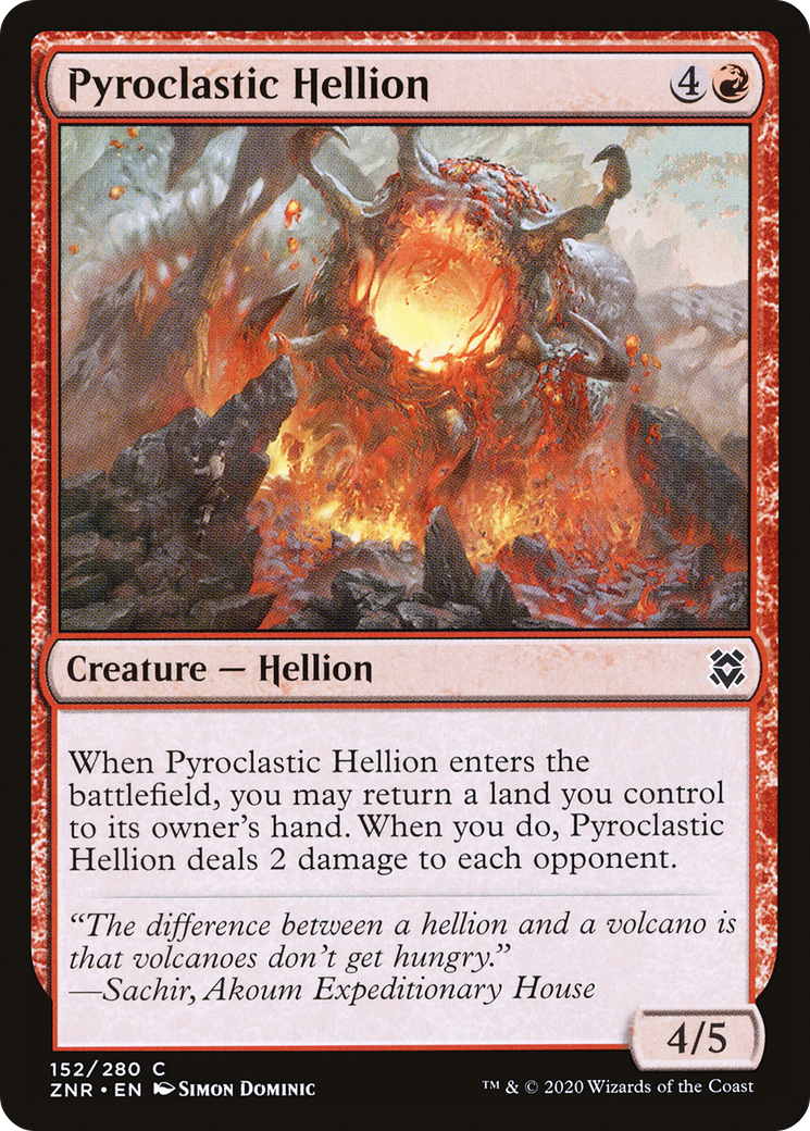 Image of Pyroclastic Hellion (ZNR-152) - Zendikar Rising Foil