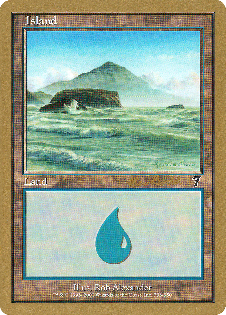 Image of Island (333) - 2001 Alex Borteh (7ED) (WCD-) - World Championship Decks 2001