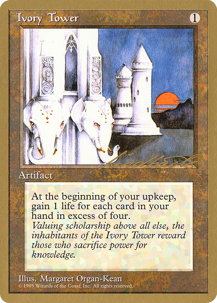 Image of Ivory Tower - 1996 Leon Lindback (4ED) (WCD-) - Pro Tour Collector Set