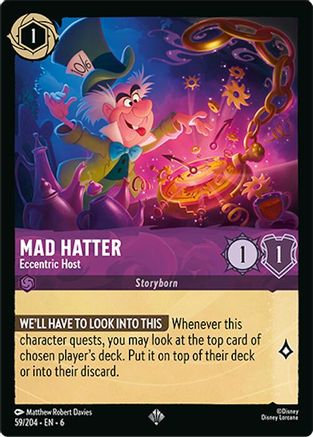 Image of Mad Hatter - Eccentric Host (59/204) - Azurite Sea Cold Foil