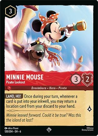 Image of Minnie Mouse - Pirate Lookout (120/204) - Azurite Sea Cold Foil