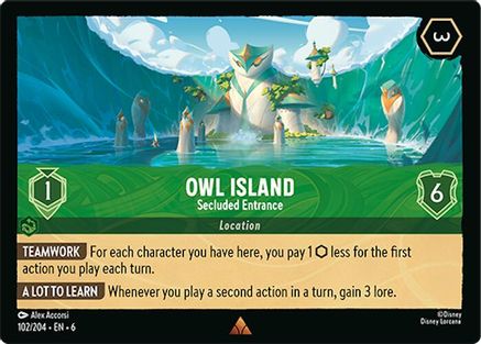 Image of Owl Island - Secluded Entrance (102/204) - Azurite Sea Cold Foil