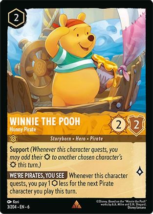 Image of Winnie the Pooh - Hunny Pirate (3/204) - Azurite Sea Cold Foil