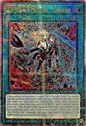 Image of Sky Striker Mobilize - Linkage! (Quarter Century Secret Rare) (RA03-EN274) - Quarter Century Bonanza 1st Edition