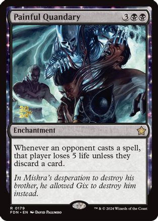 Image of Painful Quandary (FDN) (-179) - Prerelease Cards Foil