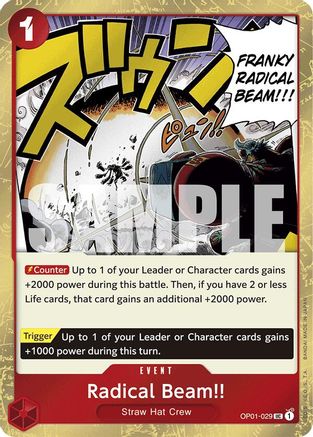 Image of Radical Beam!! (Jolly Roger Foil) (OP01-029) - Premium Booster -The Best- Foil