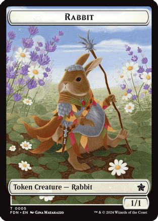 Image of Rabbit // Soldier Double-Sided Token (FDN-5 // 6) - Foundations