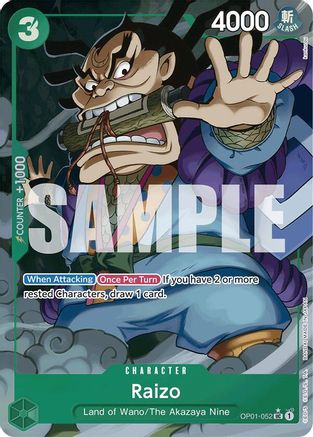 Image of Raizo (Full Art) (OP01-052) - Premium Booster -The Best- Foil