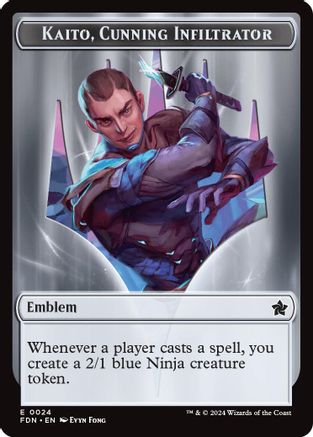 Image of Emblem - Kaito, Cunning Infiltrator // Ninja Doubled-Sided Token (FDN-24 // 12) - Foundations