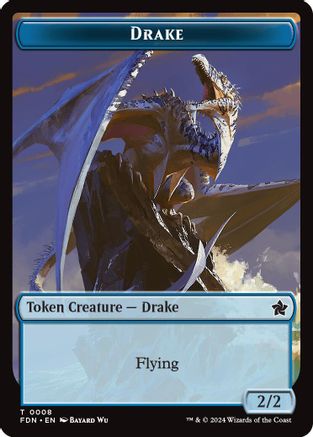 Image of Drake // Goblin Doubled-Sided Token (FDN-8 // 18) - Foundations