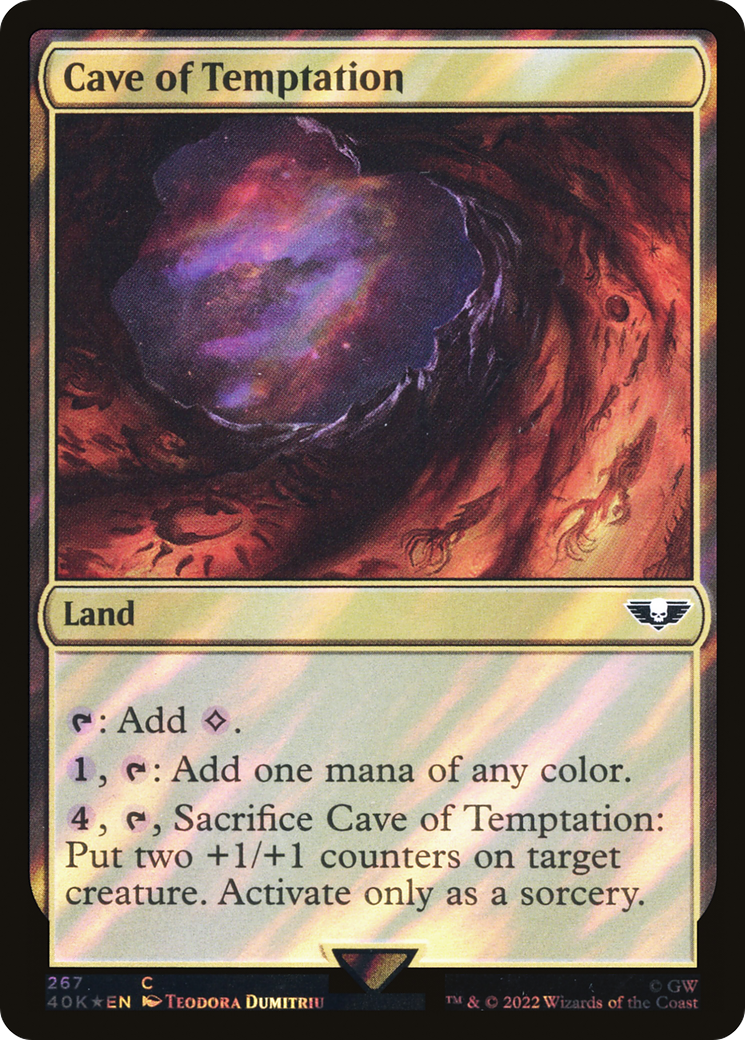 Image of Cave of Temptation (Surge Foil) (40K-267) - Warhammer 40,000 Commander Foil