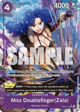Image of Miss Doublefinger(Zala) (Full Art) (OP05-073) - Premium Booster -The Best- Foil