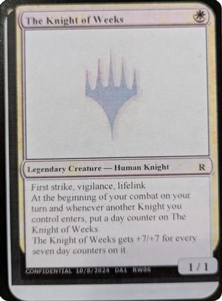 Image of The Knight of Weeks (-) - Un-Known Event Playtest Cards
