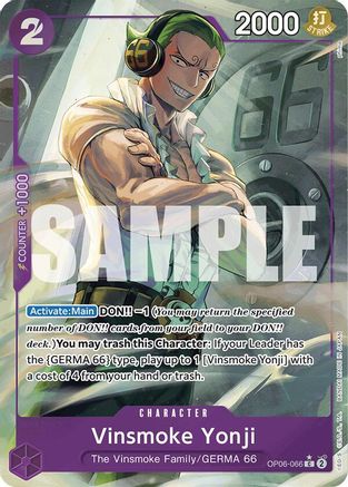Image of Vinsmoke Yonji (OP06-066) (Full Art) (OP06-066) - Premium Booster -The Best- Foil