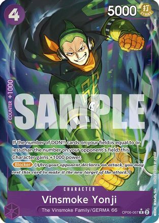 Image of Vinsmoke Yonji (OP06-067) (Full Art) (OP06-067) - Premium Booster -The Best- Foil