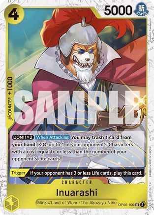 Image of Inuarashi (Jolly Roger Foil) (OP06-100) - Premium Booster -The Best- Foil