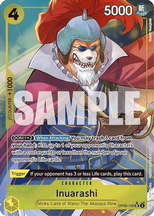 Image of Inuarashi (Full Art) (OP06-100) - Premium Booster -The Best- Foil
