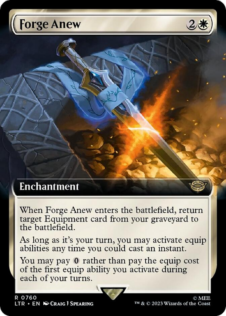 Image of Forge Anew (Extended Art) (Surge Foil) (LTR-760) - The Lord of the Rings: Tales of Middle-earth: (Extended Art) Foil