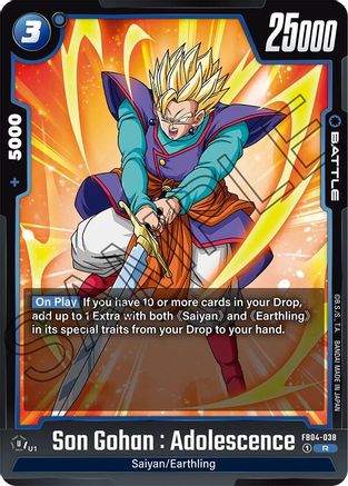 Image of Son Gohan : Adolescence - FB04-038 (FB04-038) - Ultra Limit Holofoil