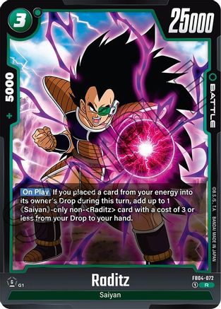 Image of Raditz (FB04-072) - Ultra Limit Holofoil