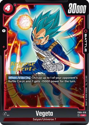 Image of Vegeta - FB04-019 (FB04-019) - Ultra Limit Release Event Cards