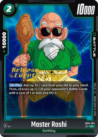Image of Master Roshi (FB04-054) - Ultra Limit Release Event Cards