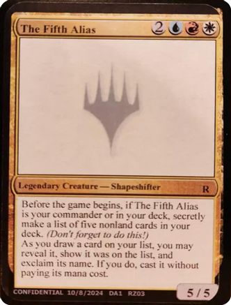 Image of The Fifth Alias (-) - Un-Known Event Playtest Cards