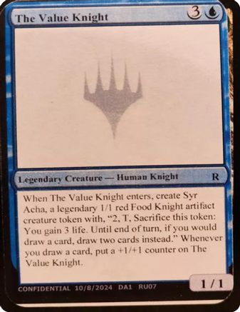 Image of The Value Knight (-) - Un-Known Event Playtest Cards
