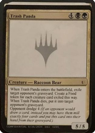 Image of Trash Panda (-) - Un-Known Event Playtest Cards