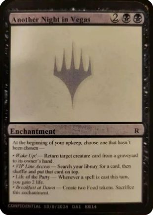 Image of Another Night in Vegas (-) - Un-Known Event Playtest Cards