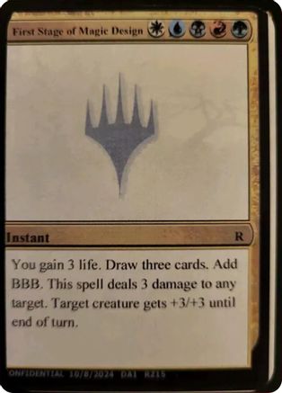 Image of First Stage of Magic Design (-) - Un-Known Event Playtest Cards