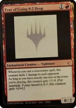 Image of Fear of Going 0-2 Drop (-) - Un-Known Event Playtest Cards