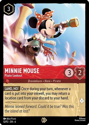 Image of Minnie Mouse - Pirate Lookout (12) - Disney Lorcana Promo Cards Cold Foil