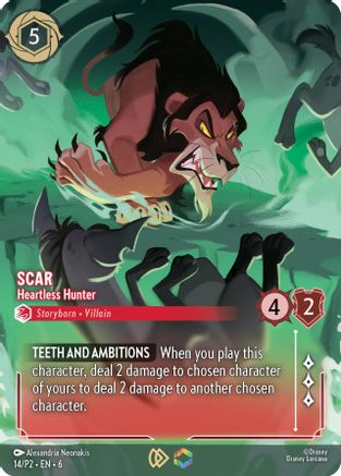 Image of Scar - Heartless Hunter (Store Championship) (14) - Disney Lorcana Promo Cards Holofoil
