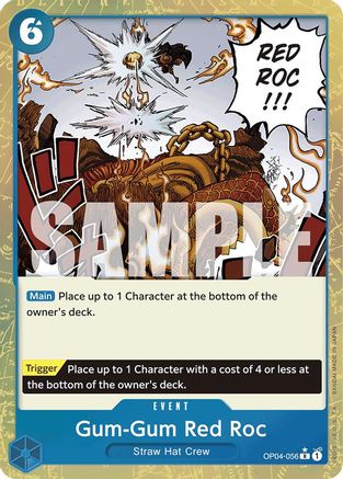Image of Gum-Gum Red Roc (Textured Foil) (OP04-056) - Premium Booster -The Best- Foil