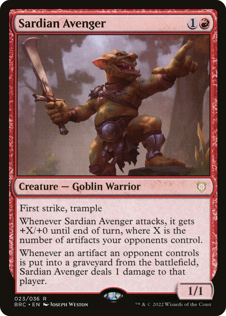 Image of Sardian Avenger (BRC-023) - The Brothers' War Commander