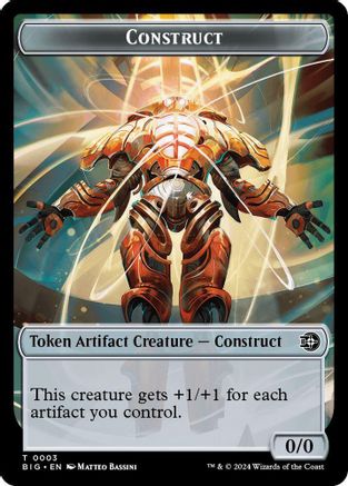 Image of Construct Token // Plot Token Double-Sided Token (BIG-3 // 20) - Outlaws of Thunder Junction: The Big Score