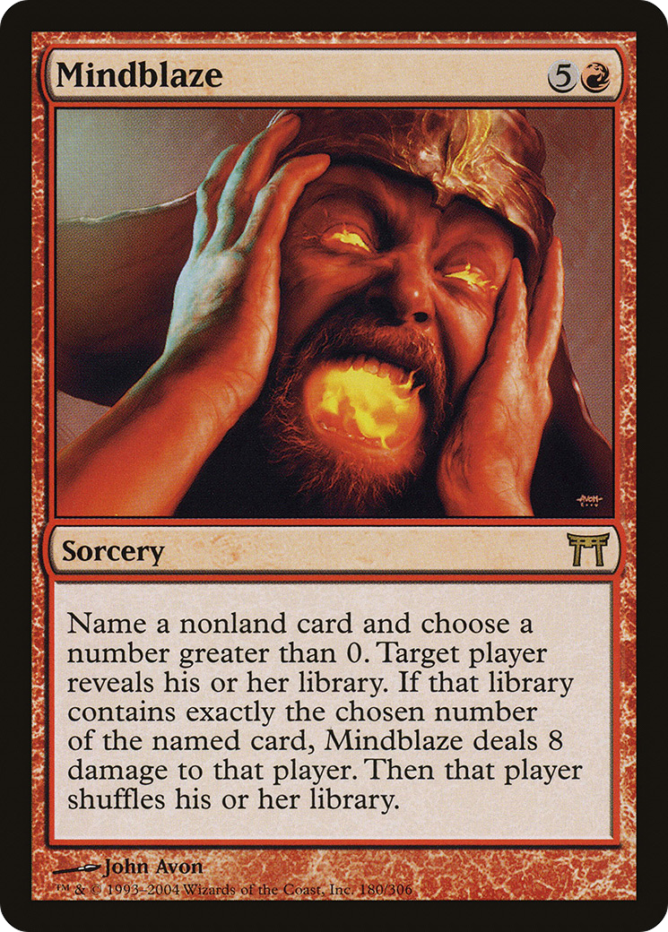 Image of Mindblaze (CHK-180) - Champions of Kamigawa Foil